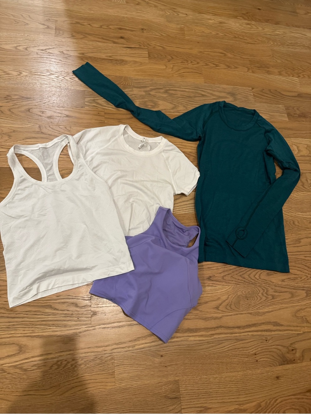 lululemon athletica Tank and Tops Set - Teal, White, Lavender Lot of 4